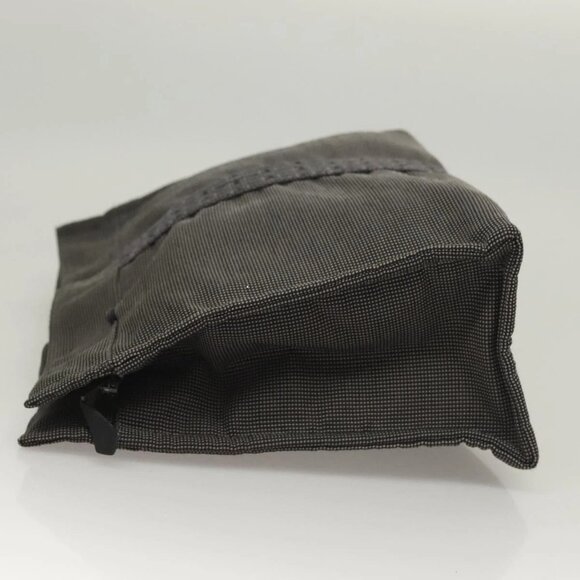 HERMES Her Line Clutch Bag Canvas Gray Auth 118940 - Picture 8 of 16